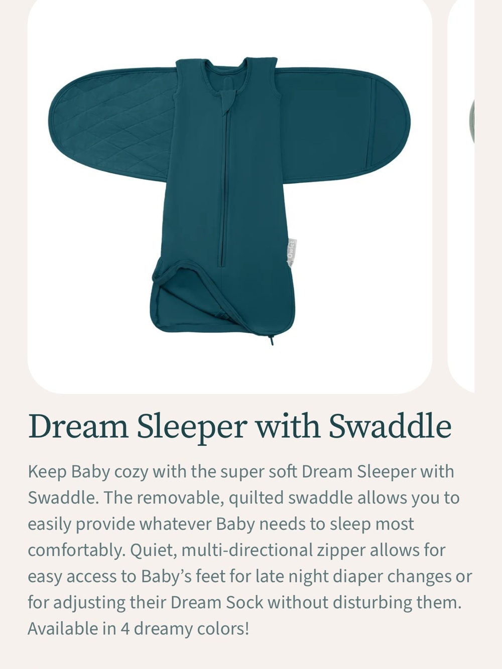 Owlet Dream Sleeper with Swaddle – Teal (set of 3)